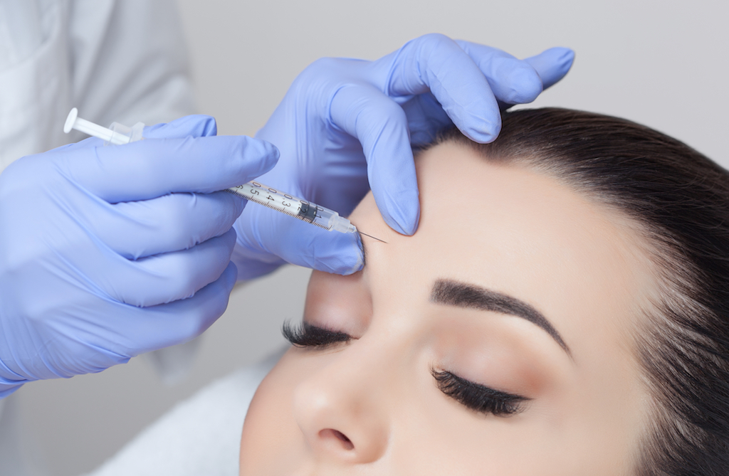 Woman receiving botox