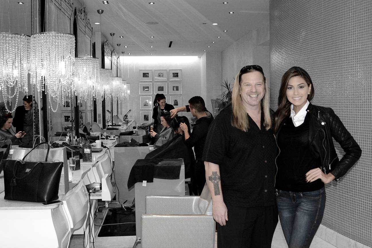 Michael Boychuck with Miss Universe, Gabriela Isler, at Color Salon.