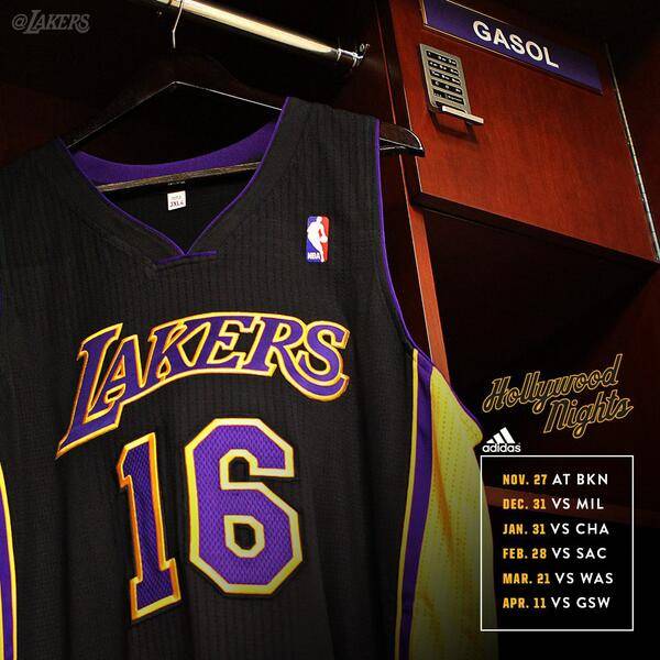 Black color rush - inspired by Lakers' Hollywood nights jerseys