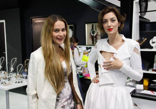 Designer Reema Al Banna with Marcela Danielova_Dress credit Reemami