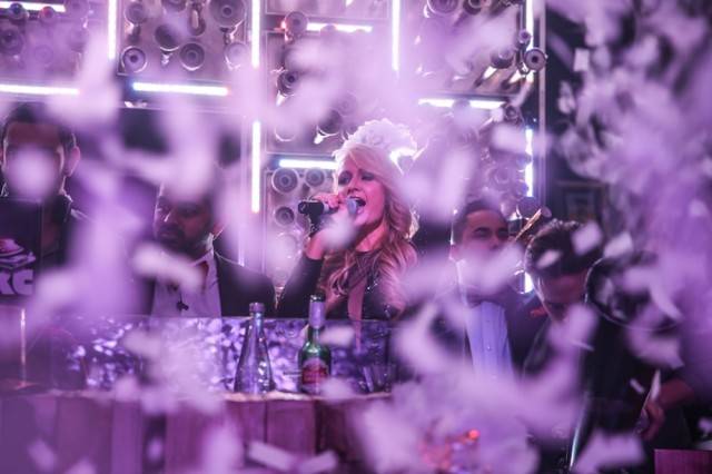 Paris Hilton counts down to midnight. Photos: Hyde Bellagio 