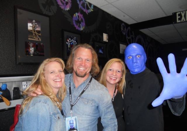 Christine, Kody and Aspyn Brown at Blue Man Group.