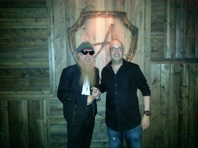 Billy Gibbons at The Ainsworth with restaurant manager Tommy Ippolito low res
