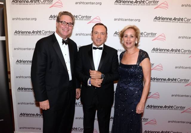 Adrienne Arsht Center President and CEO John Richard, Lynne Richard with Kevin Spacey(1)