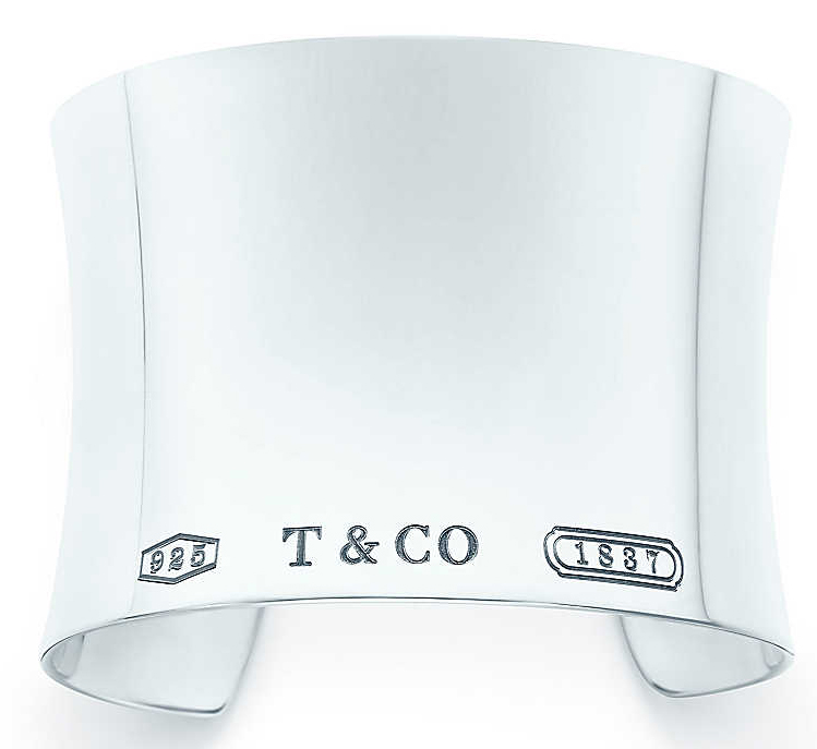 Tiffany & Co. 1837 ultra wide cuff in sterling silver, $1050, available at Tiffany & Co. Beverly Hills or tiffany.com