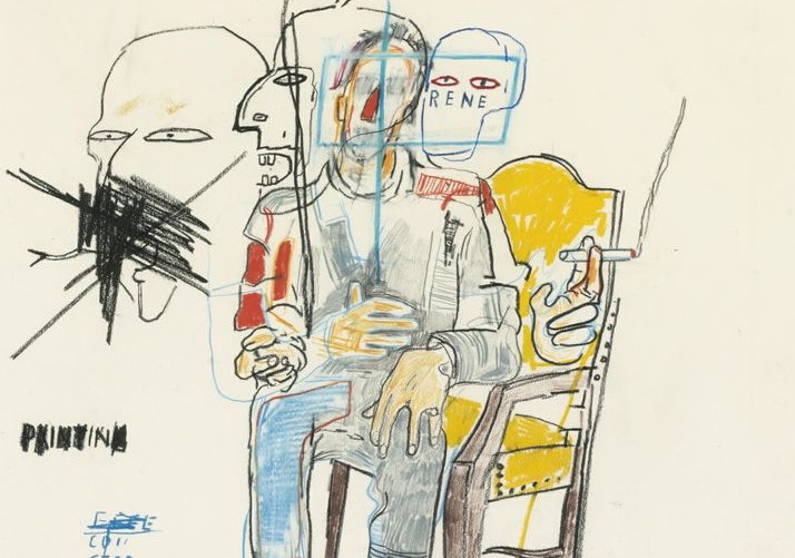 "Rene Ricard" by Jean-Michel Basquiat, image via Sotheby's