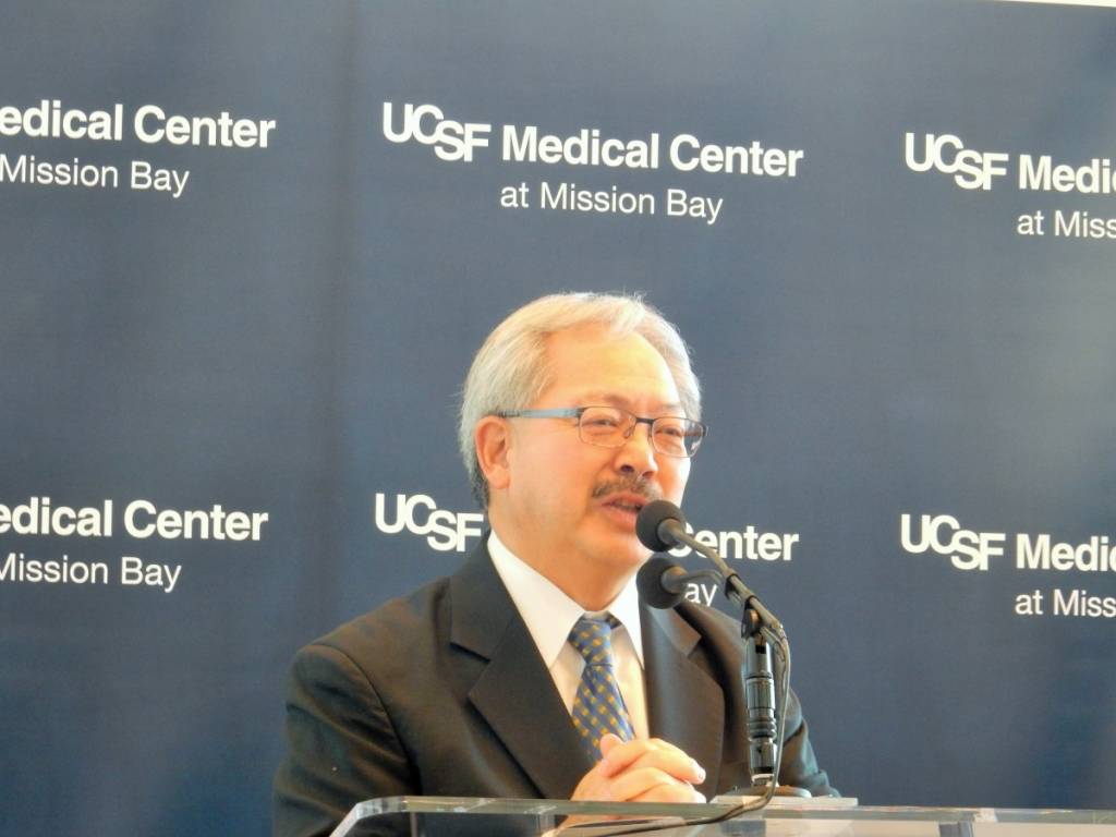 ucsf medical center at mission bay, mayor ed lee, ron conway, marc and lynne benioff