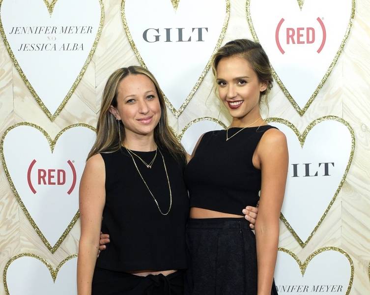 Jennifer Meyer and Jessica Alba celebrate (Red) necklace collaboration at the Sunset Tower Hotel 