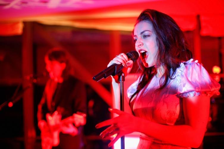 Charli XCX performs at Delta Airlines' pre-Grammy party 