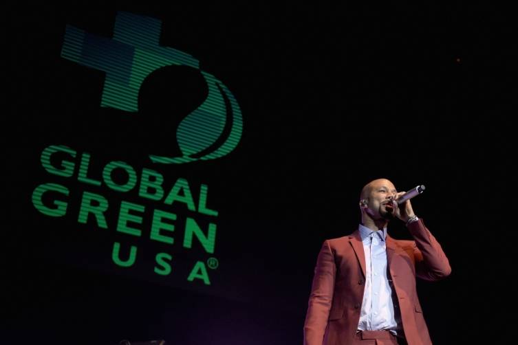 Common performs at the Global Green pre-Oscar party 