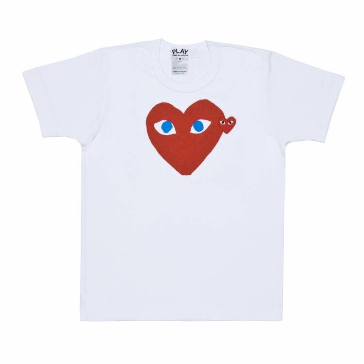 AZ-T085 White with Red Heart, $120