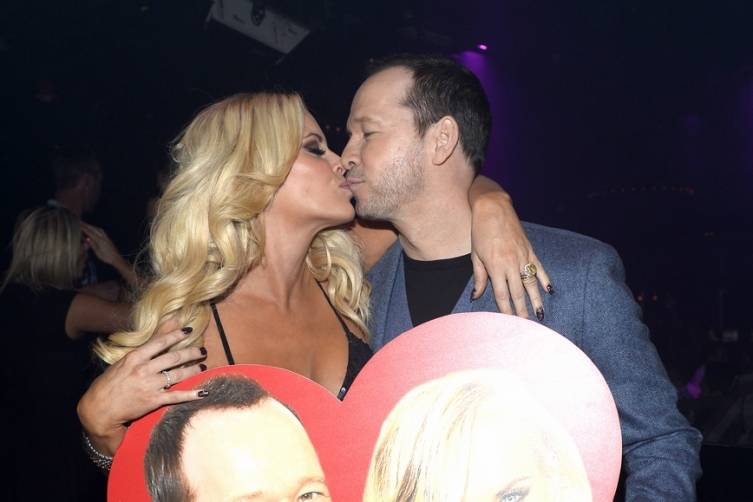 Jenny McCarthy and Donnie Wahlberg at 1 OAK. 