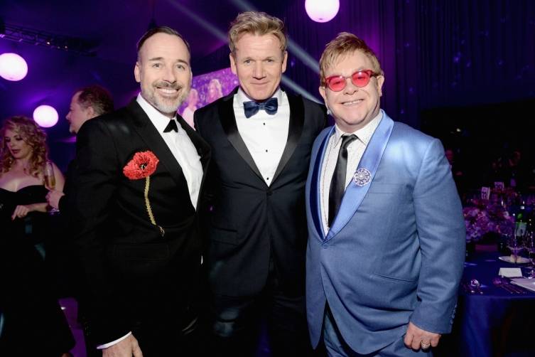 David Furnish, Gordon Ramsay and Elton John
