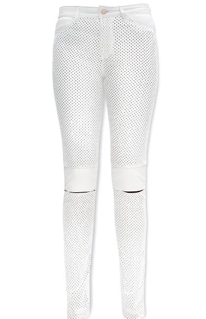 Emmanuella white leather pant; Available at Lyonandpost.com;  $990​ 