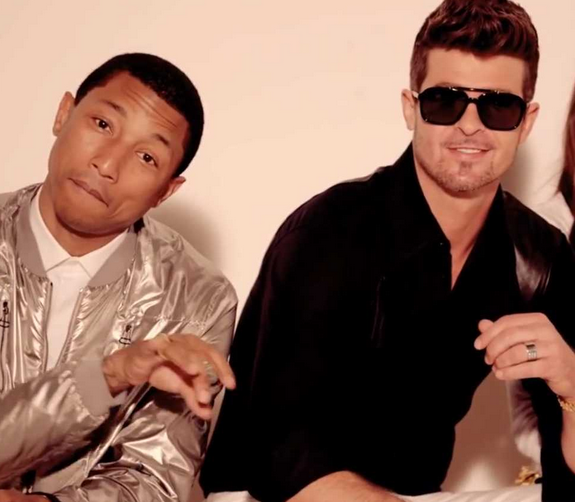 from the "Blurred Lines" video 