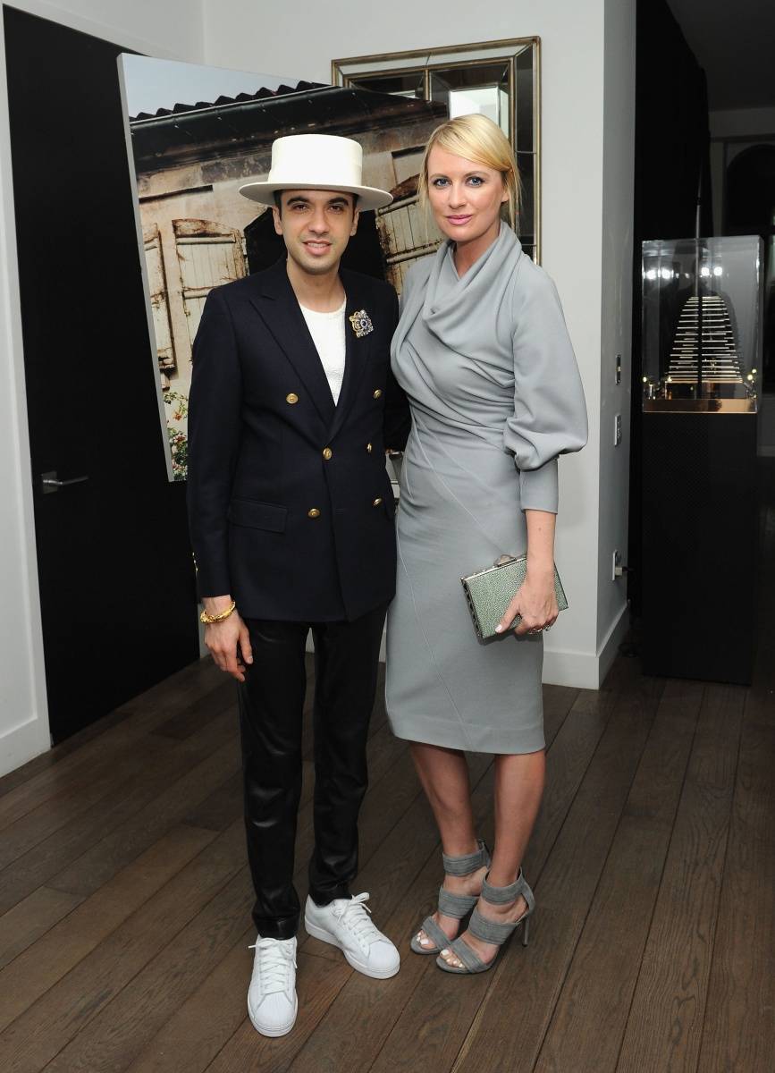  DJ Cassidy (L) and Lana Smith attend Haute Time collectors dinner
