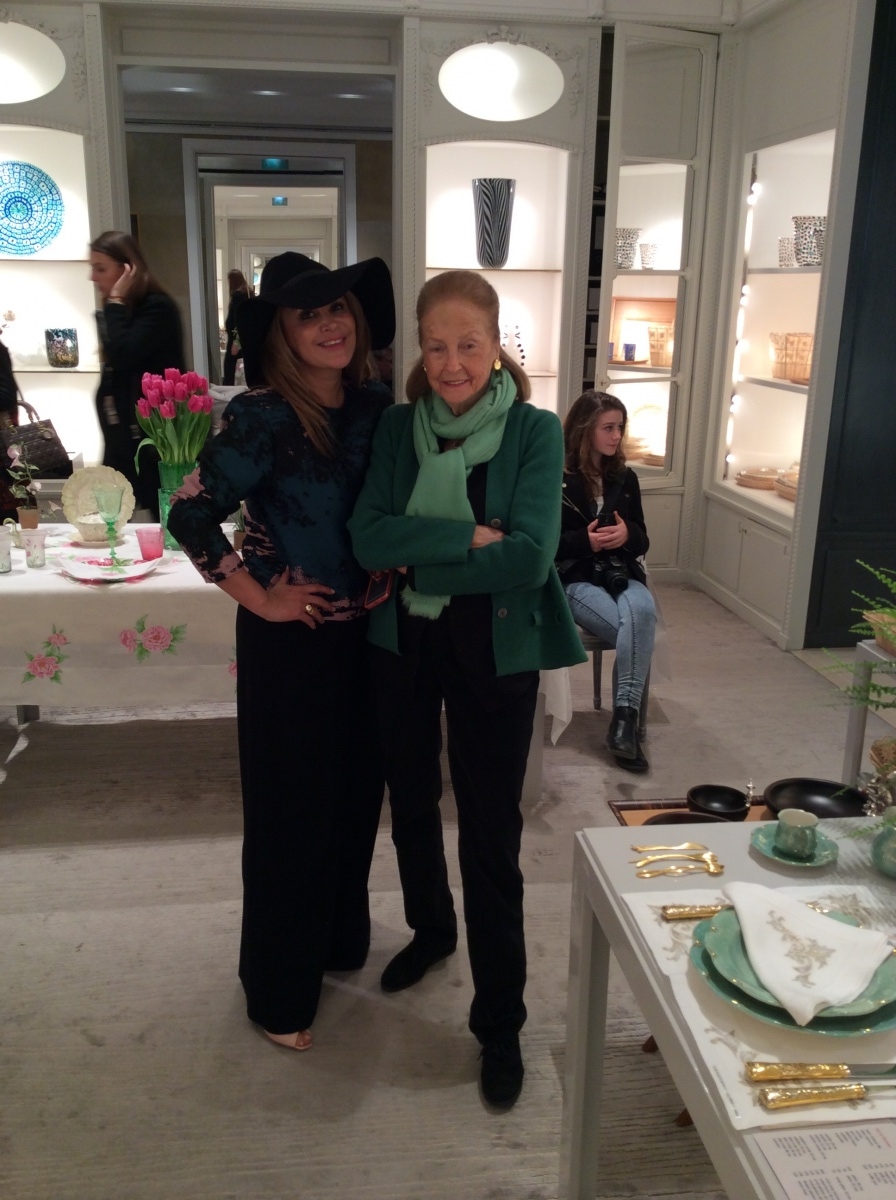 Brenda Zarate with Madam Doris Brynner the face behind Dior's home and gifts department