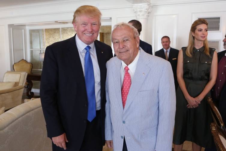 Donald Trump & Arnold Palmer inaugurate the Arnold Palmer Suite