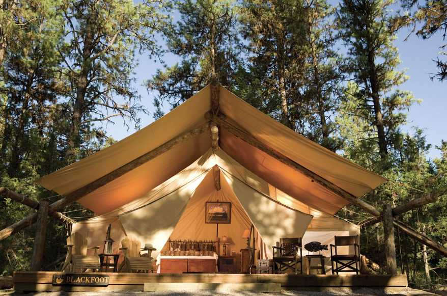 Luxury tent at the Resort at the Paws