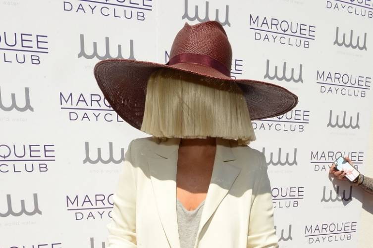 Sia on the red carpet at Marquee Dayclub.