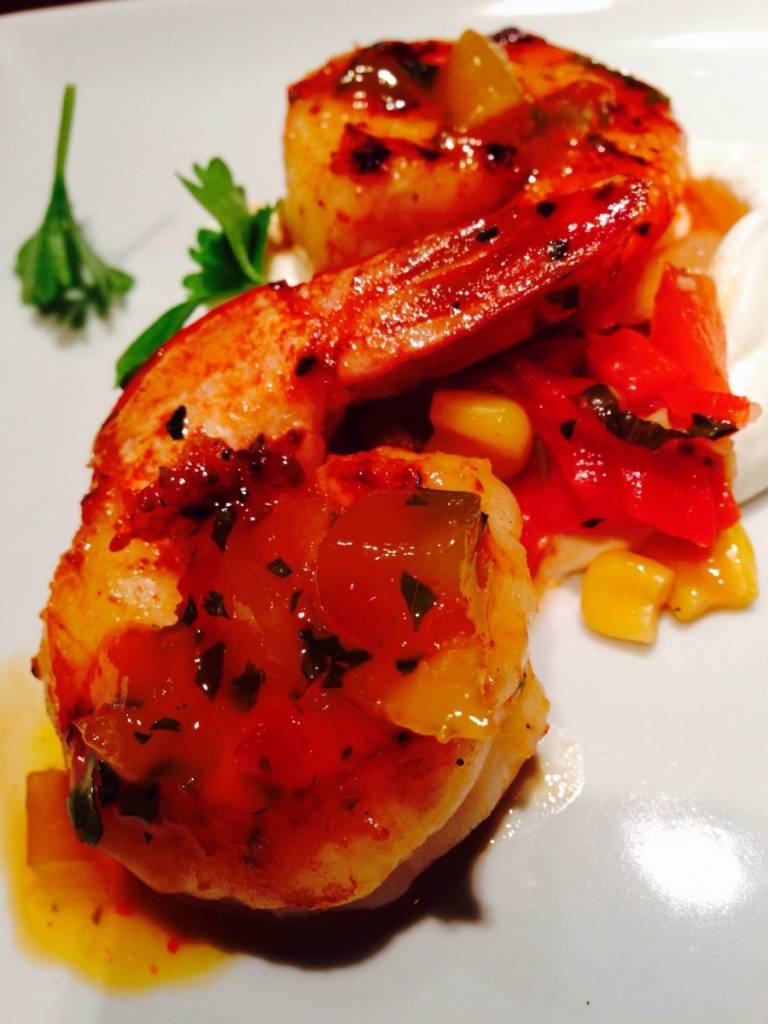 Turnberry Gold Honey and Harissa Seared Prawns