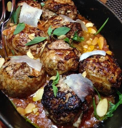 Veal Polpette with Mascarpone and basil