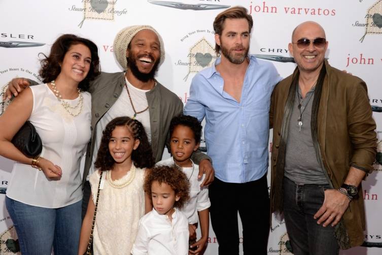 Ziggy Marley and family, Chris Pine and John Varvatos 