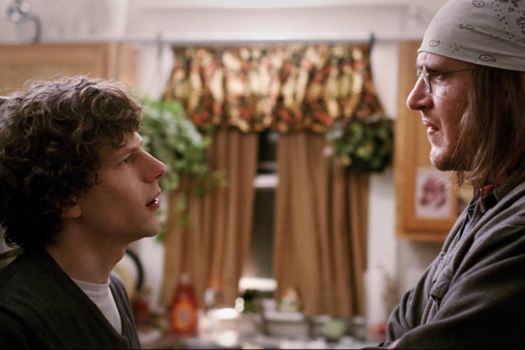 Jesse Eisenberg and Jason Segel in a scene from James Ponsoldt's THE END OF THE TOUR