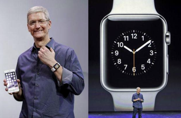 Tim Cook Promotes the Apple Watch image via the hindu.com