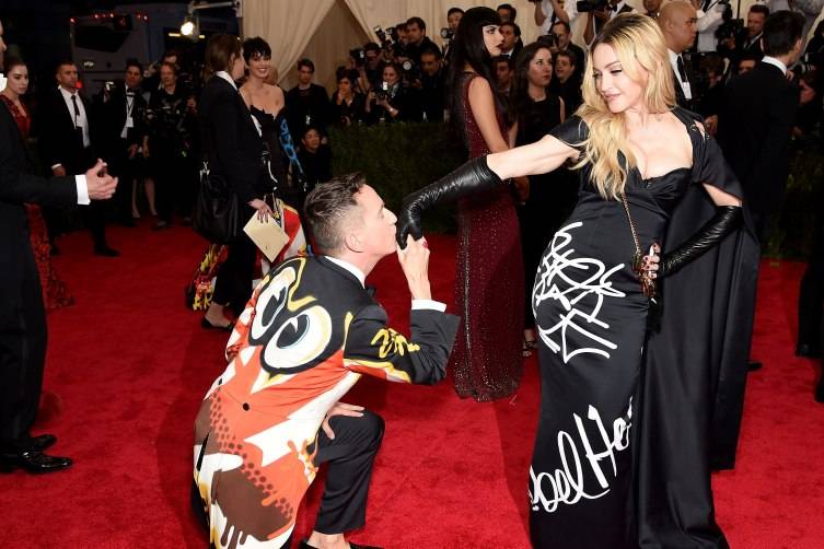 NEW YORK, NY - MAY 04:  Jeremy Scott and Madonna attend the "China: Through The Looking Glass" Costume Institute Benefit Gala at the Metropolitan Museum of Art on May 4, 2015 in New York City.  (Photo by Dimitrios Kambouris/Getty Images)