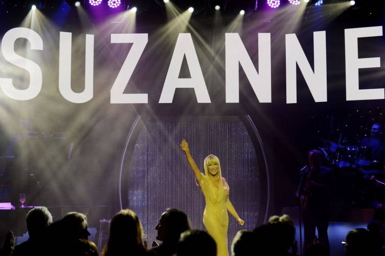 Suzanne Somers performs during her Las Vegas residency show grand opening at Westgate.  