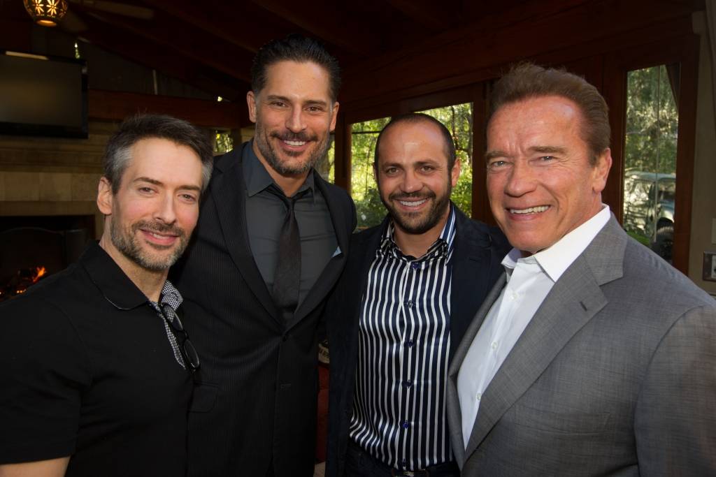 Joe Manganiello and Arnold Schwarzenegger at Westime's Charity Poker Tournament 