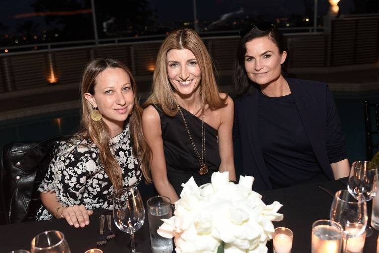 WEST HOLLYWOOD, CA - APRIL 29: Jennifer Meyer, Sarah Rutson and Rosetta Getty attend Crystal Lourd and Jacqui Getty Welcome NET-A-PORTER's Sarah Rutson To LA at Sunset Tower Hotel on April 29, 2015 in West Hollywood, California.  (Photo by Stefanie Keenan/Getty Images for NET-A-PORTER)