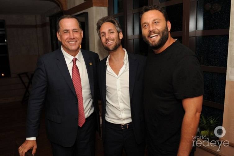 Miami Beach Mayor Philip Levine, Seth Browarnik, David Grutman