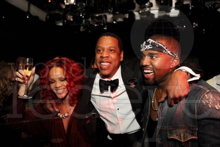 Rhianna, Jay-Z and Kanye