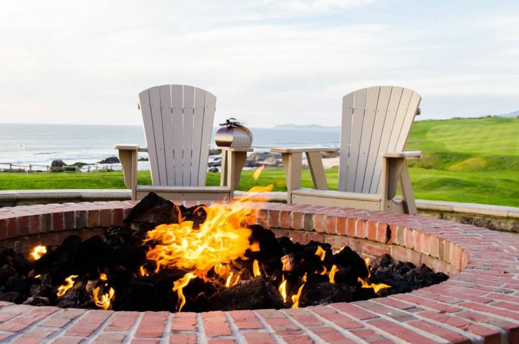 Ritz Carlton Half Moon Bay Fireplace with Chairs