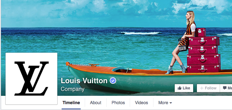 Louis Vutton's Verfied Facebook Page 