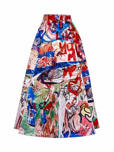 Alice + Olivia ball skirt hand-painted By Domingo Zapata, 2015
