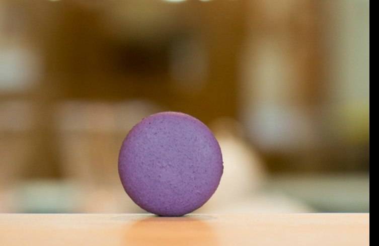 The Violet and Black Currant Macaron from Joy Macarons. 