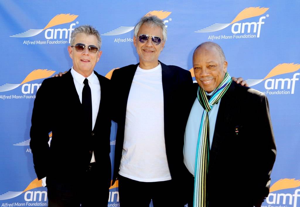 David Foster, Andrea Bocelli, and Quincy Jones 