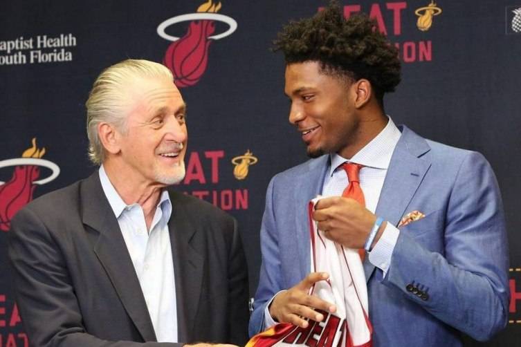 Justise Winslow and Pat Riley