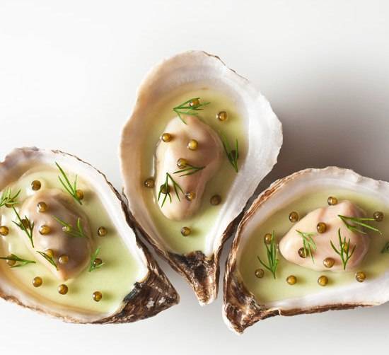 Oyster Vichyssoise prepared by Daniel Humm, Executive Chef of Eleven Madison Park, NY.