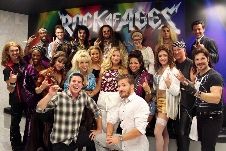 Vanessa Ray and friends at Rock of Ages