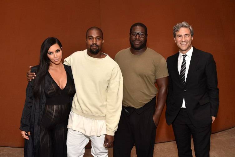 Kim Kardashian, Kayne West, Steve McQueen and LACMA Director and CEO Michael Govan  