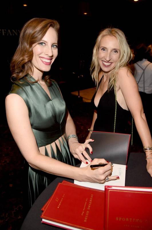 LOS ANGELES, CA - OCTOBER 09: Filmmaker/author Liz Goldwyn (L) and filmmaker Sam Taylor-Johnson attend the Tiffany & Co. celebration of Liz Goldwyn's "Sporting Guide" book launch at The Los Angeles Athletic Club on October 9, 2015 in Los Angeles, California. (Photo by Jason Merritt/Getty Images for Tiffany & co.)
