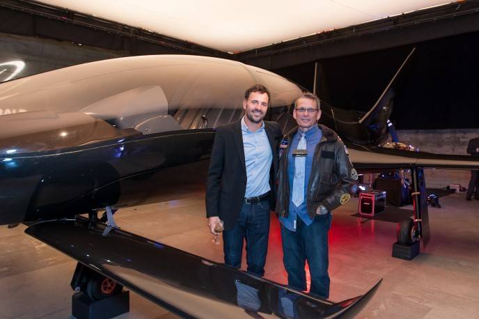 David Lowry and Mark Stucky,, a former NASA and US Air Force "Pilot of the Year” and was recently named Pilot for Virgin Galactic. 