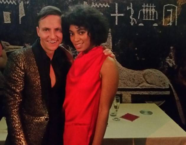 Ken Fulk and Solange Knowles at the haute party he threw celebrating the 75th anniversary of The Top of the Mark.
