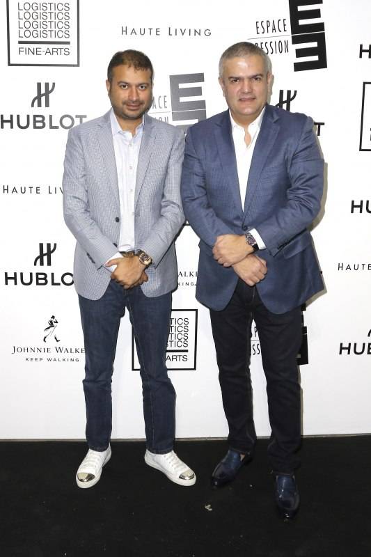 MIAMI BEACH, FL - NOVEMBER 30: Kamal Hotchandani (L) and Hublot CEO Ricardo Guadalupe attend the Hublot Art Basel kick off reception unveiling artist Carlos Cruz-Diez's Classic Fusion collection at Espace Expression Gallery on November 30, 2015 in Miami Beach, Florida. (Photo by John Parra/Getty Images for Hublot)