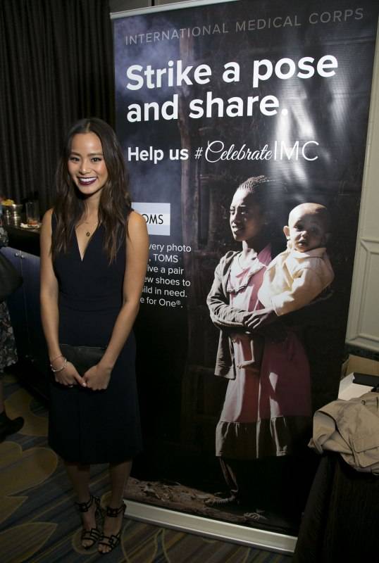Jamie Chung poses at the TOMS booth in the International Medical Corps Annual Awards Celebration at the Beverly Wilshire Hotel in Beverly Hills, CA on Thursday, November 12th, 2015l (Tyler Curtis/ @tyliner)