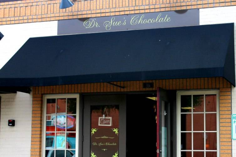 Dr. Sue's Chocolate is located in the historic downtown area of Grapevine.
